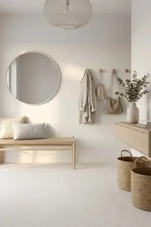 Soldes Carrelage VIDA CREMA effet béton ciré blanc cassé 60x60
